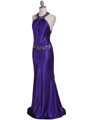 4838 Purple Beaded Evening Dress - Purple, Alt View Thumbnail