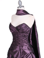 4896 Purple Taffeta Evening Gown - Purple, Alt View Thumbnail