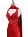 9010 Red Beaded Evening Gown - Red, Alt View Thumbnail