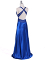 4897 Royal Blue Beaded Evening Gown - Royal Blue, Back View Thumbnail
