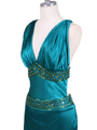 4906 Teal Charmuse Beaded Evening Gown - Teal, Alt View Thumbnail