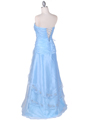4909 Baby Blue Beaded Evening Gown - Baby Blue, Back View Thumbnail