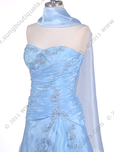 4909 Baby Blue Beaded Evening Gown - Baby Blue, Alt View Medium