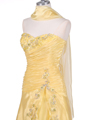 4909 Yellow Beaded Evening Gown - Yellow, Alt View Thumbnail