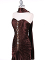 4918 Brown Charmuse Evening Gown - Brown, Alt View Thumbnail