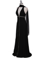 4924 Black Chiffon Evening Dress - Black, Alt View Thumbnail