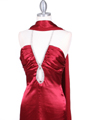 4933 Wine Halter Evening Gown with Rhinestone Straps - Wine, Alt View Thumbnail