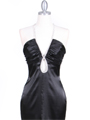 4933 Black Halter Evening Gown with Rhinestone Straps - Black, Alt View Thumbnail