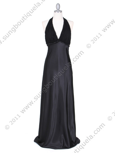 4939 Black Evening Dress - Black, Front View Medium