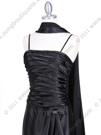 4940 Black Strapless Evening Dress - Black, Alt View Medium