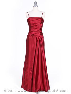 4940 Wine Strapless Evening Dress, Wine