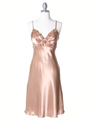 4948 Gold Sequins Charmeuse Party Dress - Gold, Front View Thumbnail