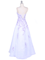 4970 White/Lilac Embroidery Prom Gown - White Lilac, Back View Thumbnail