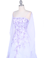 4970 White/Lilac Embroidery Prom Gown - White Lilac, Alt View Thumbnail