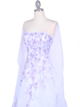 4970 White/Lilac Embroidery Prom Gown - White Lilac, Alt View Thumbnail