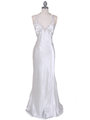 5005 Ivory Satin Evening Dresses - Ivory, Front View Thumbnail