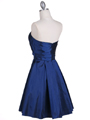 5039 Navy Taffeta Cocktail Dress - Navy, Back View Thumbnail