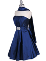 5039 Navy Taffeta Cocktail Dress - Navy, Alt View Thumbnail