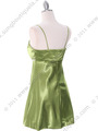 5049 Green Satin Bubble Dress - Green, Back View Thumbnail