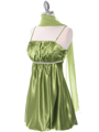5049 Green Satin Bubble Dress - Green, Alt View Thumbnail