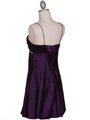 5049 Purple Satin Bubble Dress - Purple, Back View Thumbnail