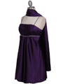 5049 Purple Satin Bubble Dress - Purple, Alt View Thumbnail