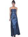 5052 Split Front Evening Dress - Blue, Front View Thumbnail