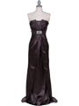 5052 Charcoal Evening Dress - Charcoal, Front View Thumbnail