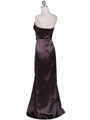 5052 Charcoal Evening Dress - Charcoal, Back View Thumbnail