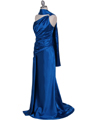 5057 Blue One Shoulder Evening Dress - Blue, Alt View Thumbnail