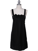 5076 Black Rosette Cocktail Dress, Black