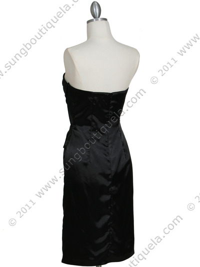 5085 Black Cocktail Dress - Black, Back View Medium