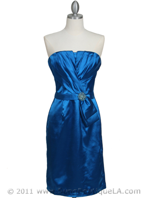 5085 Blue Cocktail Dress, Blue