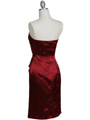 5085 Burgundy Cocktail Dress - Burgundy, Back View Thumbnail