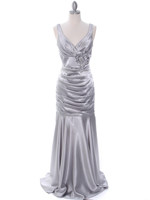 5098 Silver Bridesmaid Dress, Silver