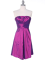 509 Purple Taffeta Homecoming Dress - Purple, Front View Thumbnail