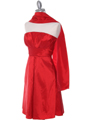509 Red Taffeta Cocktail Dress - Red, Alt View Thumbnail