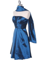 509 Teal Taffeta Bridesmaid Dress - Teal, Alt View Thumbnail