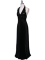 5141 Black Sequin Top Halter Evening Dress - Black, Alt View Thumbnail