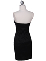 5148 Black Stretch Taffeta Cocktail Dress - Black, Back View Thumbnail