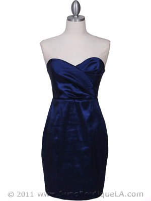 5148 Navy Stretch Taffeta Cocktail Dress, Navy
