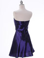 5207 Purple Taffeta Homecoming Dress - Purple, Back View Thumbnail