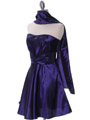 5207 Purple Taffeta Homecoming Dress - Purple, Alt View Thumbnail
