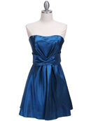 5207 Teal Taffeta Homecoming Dress, Teal