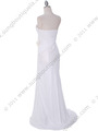 5230 Ivory Strapless Evening Dress - Ivory, Back View Thumbnail