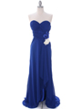 5230 Royal Blue Strapless Evening Dress - Royal Blue, Front View Thumbnail