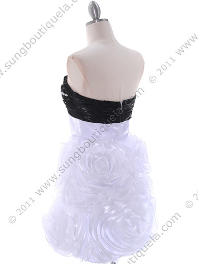 5233 White Prom Dress - White, Back View Medium
