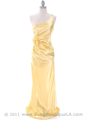 5234 Yellow Prom Dress, Yellow