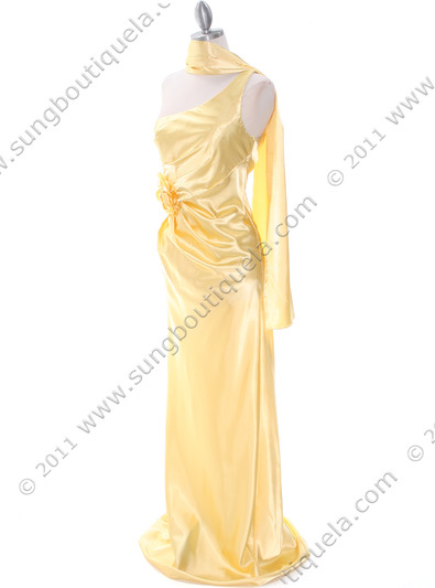 5234 Yellow Prom Dress - Yellow, Alt View Medium