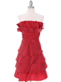 5239 Red Cocktail Dress - Red, Front View Thumbnail